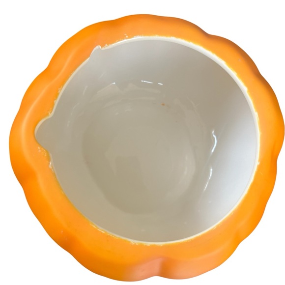 Telefloraa Gift Orange Pumpkin Cookie, Candy Jar with Lid Ceramic 7"x 5.5" - Picture 6 of 10